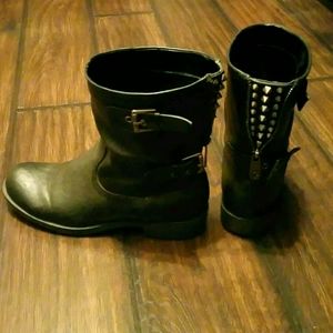 Black Studded Guess Boots